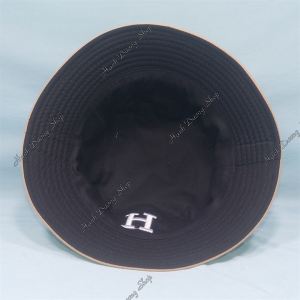 Nón Bucket Thêu Chữ H Kem & Đen - Ảnh 5