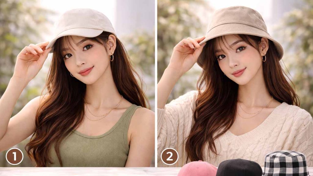 Khuôn mặt trái xoan – Phù hợp với hầu hết các loại nón