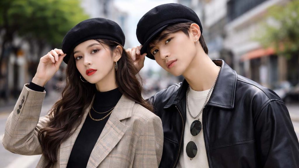 nón beret phong cách vintage thanh lịch cá tính cho nam và nữ