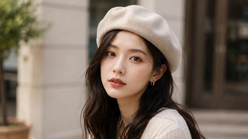 Nón beret tạo cảm giác thanh lịch và cân đối