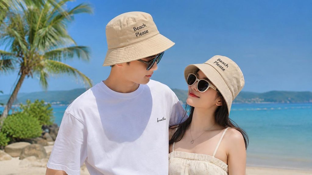 Nón cặp đi biển đẹp che nắng tốt cho cặp đôi