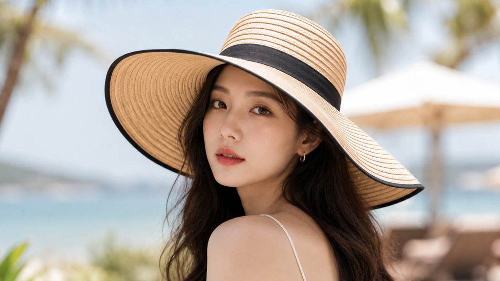 Nón vành rộng giúp mặt nhỏ và sang hơn