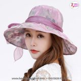 Mũ vải rộng vành Hàn Quốc, nơ đẹp HQC5205