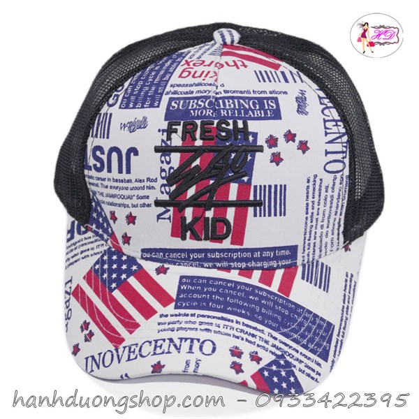 Nón kết lưới Fresh - Lá cờ & đen