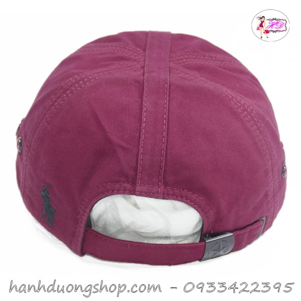 Nón lưỡi trai thời trang phong cách Polo nhỏ - Đỏ thẩm