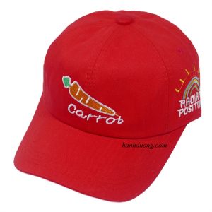 Nón kết Cà Rốt & Cầu vồng khóa thường - Đỏ