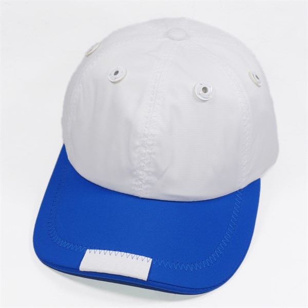 Nón gió sơn thời trang cao cấp Caps - Trắng & xanh sò da