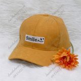 Nón kết nhung mũ lưỡi trai nhung thêu chữ Smile thời trang phù hợp cả nam và nữ – Bò nhạt