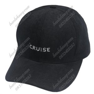 Nón kết nhung thêu chữ Cruise thời trang – Đen
