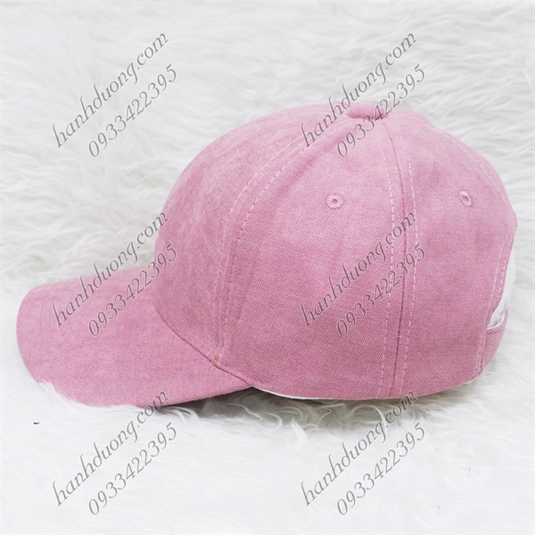 Nón kết vải nhung sớ nhuyễn thêu chữ OFF đẹp – Hồng