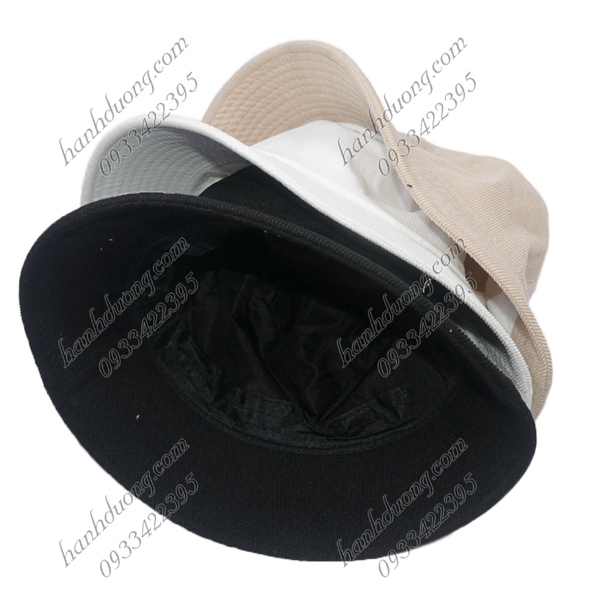 Nón tai bèo nhung nón bucket vành nhỏ 6cm
