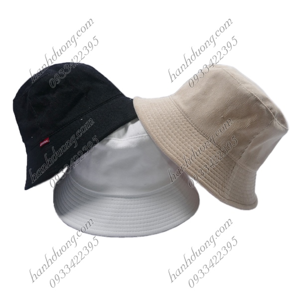 Nón tai bèo nhung nón bucket vành nhỏ 6cm