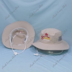 Nón Bucket Thêu Chữ Sài Gòn Việt Nam Kem Trắng