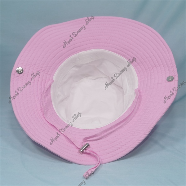 Nón Bucket Trơn Không Thêu Hồng - Ảnh 5