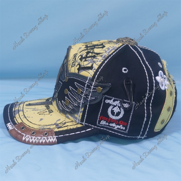 Nón Kết Cao Cấp Four 41 Đen & Vàng - Ảnh 2