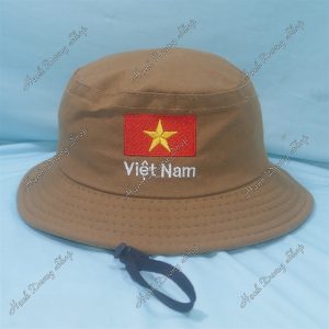 Nón Tai Bèo Thêu Lá Cờ Việt Nam Trẻ Em Bò
