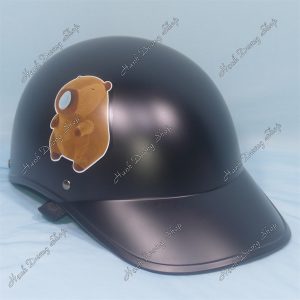 Nón Bảo Hiểm Lưỡi Trai Nữ Hình Capybara, Chuột Lang Nước, Gấu Chảy Nước Mũi Phía Sau Có Khoét Lỗ Cột Tóc Đen