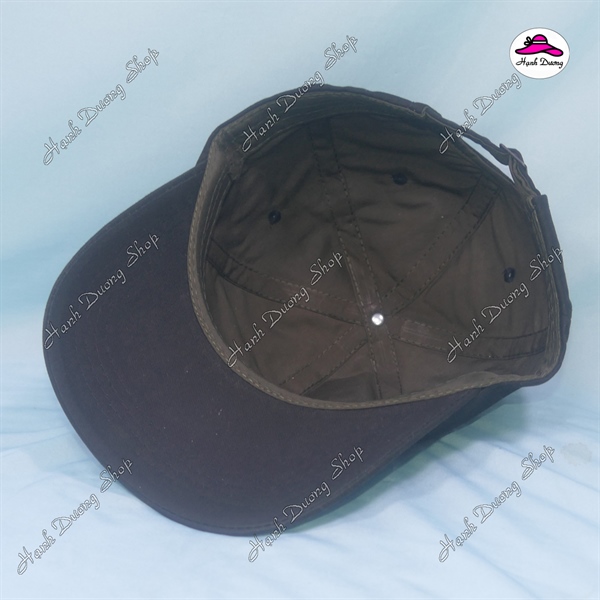 Nón Kết Nam Nữ Trơn Không Thêu Logo Vải Cotton Xịn Đen - Ảnh 5