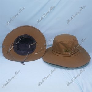 Nón Bucket Thêu Chữ D&G Nâu