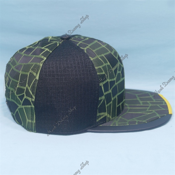 Nón Snapback Hiphop Thời Trang Đen Viền Vàng - Ảnh 4