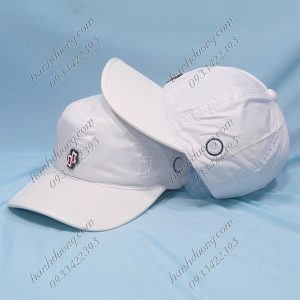 Nón Kết Dù Gắn Mặt Sắt N Đóng Sò To 2 Bên Hông Trắng