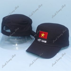 Nón Kết Thêu Chữ Việt Nam Đen