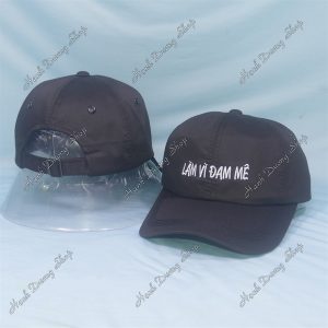 Nón Kết Thêu Chữ Làm Vì Đam Mê Đen