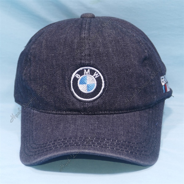 Nón Kết Jeans Thời Trang Thêu Tem Xe Chữ BMW Đen - Ảnh 2