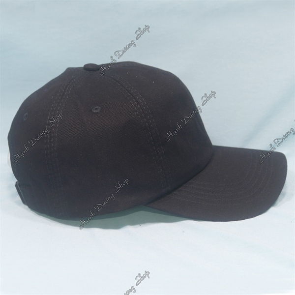 Nón Kết Nam Nữ Trơn Không Thêu Logo Vải Cotton Oát Xịn Đen - Ảnh 2