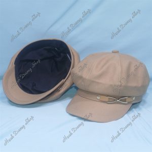 Nón Mỏ Vịt Beret Thời Trang Kaki Đậm