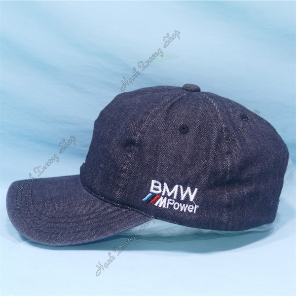 Nón Kết Jeans Thời Trang Thêu Tem Xe Chữ BMW Đen - Ảnh 3