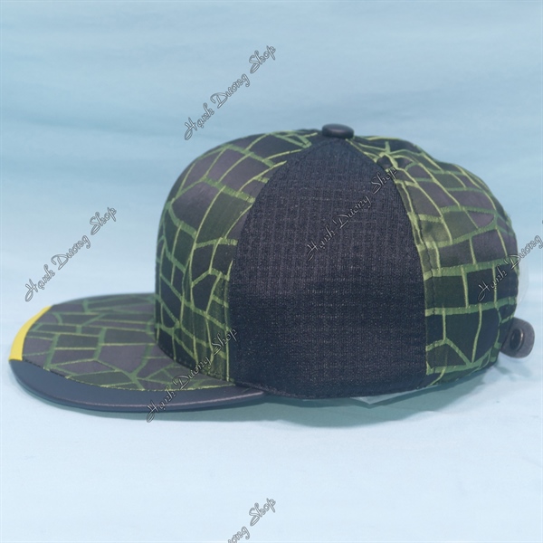 Nón Snapback Hiphop Thời Trang Đen Viền Vàng - Ảnh 2