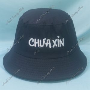 Nón Bucket Thêu Chữ Chưa Xỉn