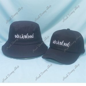 Combo Nón Cặp Bucket & Cap Đời Là Bể Khổ