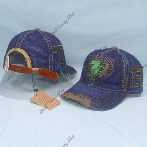 Nón Kết Thêu Chữ T Và R 2 Bên Hông Xanh Jean
