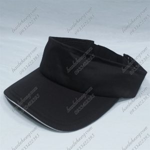 Nón Kết Thể Thao Nữa Đầu Trơn Không Thêu Họa Tiết Đen