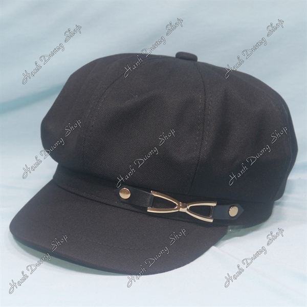 Nón Mỏ Vịt Beret Thời Trang Đen - Ảnh 2