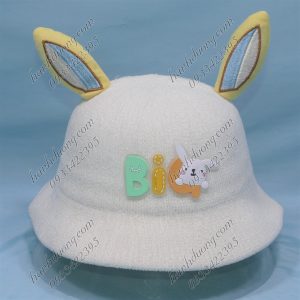 Nón Bucket Thời Trang Trẻ Em Trắng