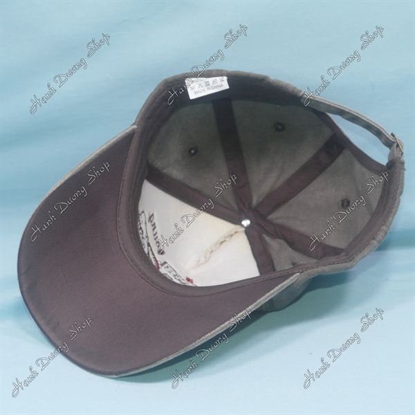 Nón Kết Thêu Chữ Sharks Young Vải Kaki Oát Cao Cấp Vòng Đầu 56-60cm Đánh Kiểu Tua 2 Bên Hông Và Kết Kaki & Nâu - Ảnh 5