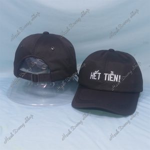 Nón Kết Thêu Chữ Hết Tiền Đen