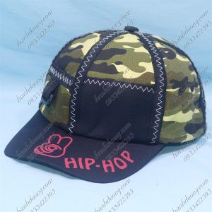 Nón Snapback Hiphop Thời Trang Trẻ Em Đen Lính