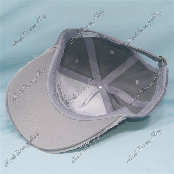 Nón Kết Thêu Chữ Rock Shank 1969 Vải Kaki Oát Loang Cao Cấp Vòng Đầu 56-60cm Đánh Kiểu Tua 2 Bên Hông Và Kết - Ảnh 5