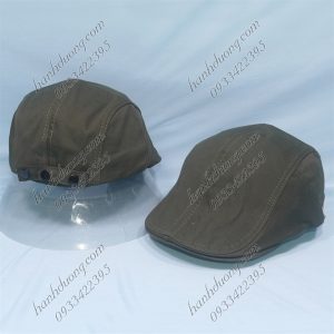 Nón Mỏ Vịt Beret Trơn Không Logo Rêu
