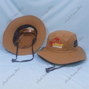 Nón Bucket Thêu Chữ Sài Gòn Việt Nam Bò