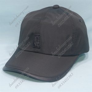 Nón Kết Mặt Da NS Hình Chữ Nhật Vải Dù Trơn Bóng, Đẹp Mắt Đen