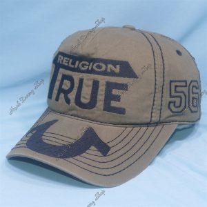 Nón Kết Thêu Chữ True 56 Nâu Nhạt