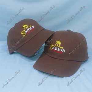 Nón Kết Thêu Chữ Sài Gòn Việt Nam Nâu