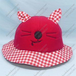 Nón Bucket Thời Trang Trẻ Em Hồng Đậm