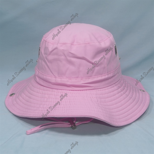 Nón Bucket Trơn Không Thêu Hồng - Ảnh 3