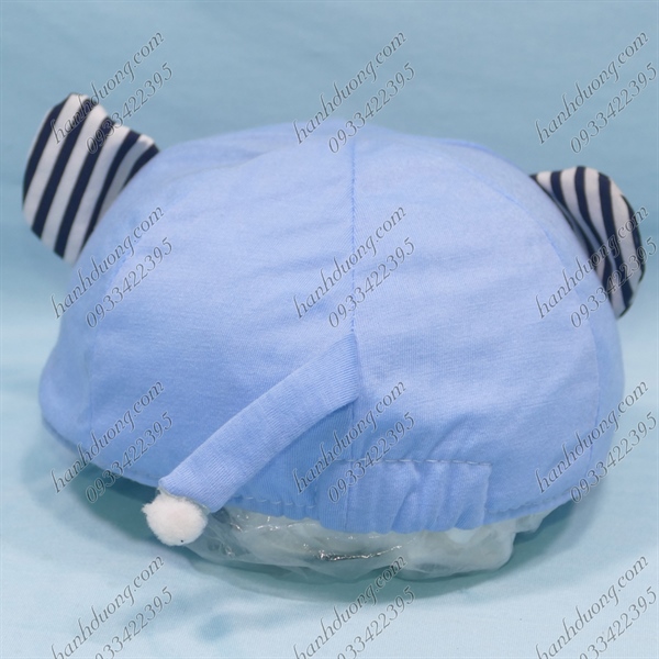 Nón Kết Trẻ Em Mỏ Mềm Cho Bé Từ 1 Tuổi Vòng Đầu 46cm Thêu Có Voi Phía Sau Bít Đuôi Xanh Lam - Ảnh 3